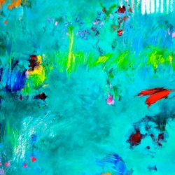 Reverie · Oil, oil paintstick, oil pastel on canvas · 36" x 48" - PNC Tower, Pittsburgh, PA